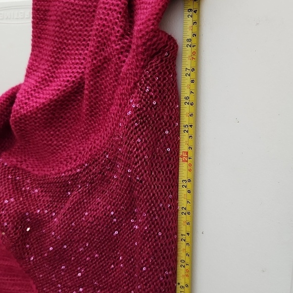 Signature Studio Sweater Womens Size 3X Pink sequins knit - Picture 6 of 9